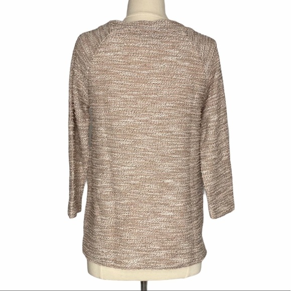 LOFT Pink Tan Eyelash Sweater - Picture 3 of 6